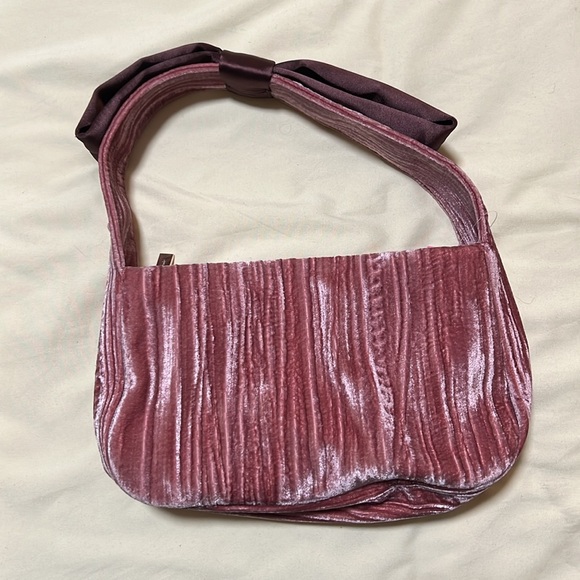 Kate Spade Crushed Velvet Baguette in Pomegranate - Picture 2 of 7